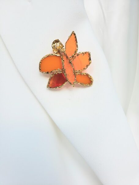 LADY DI - broche en vitrail