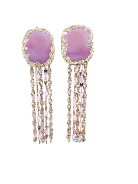 ROSA - boucles d'oreilles en vitrail